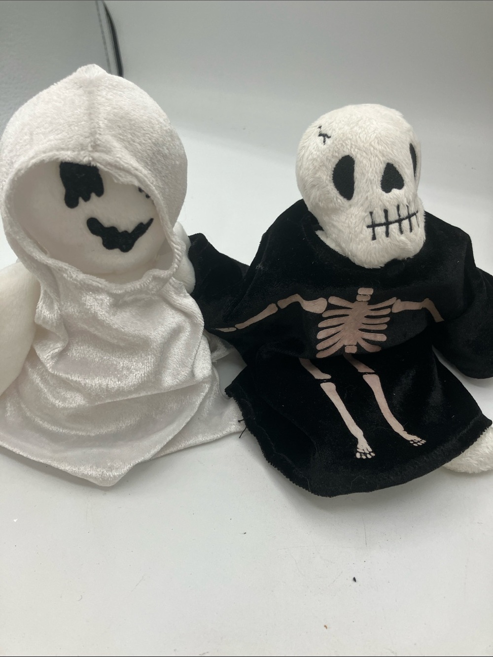 Ty Plush Sheets Ghost and creeper Skeleton Beenie babies Duo - White & Black